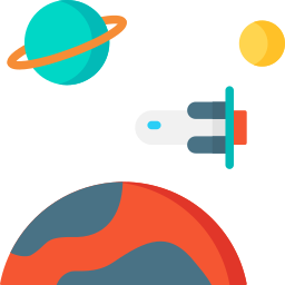 Space travel icon