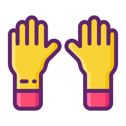 Protective gloves icon