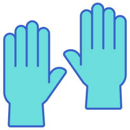 Protective gloves icon