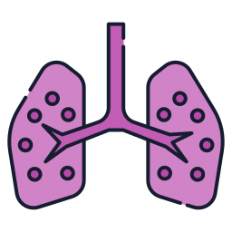 Infected lungs icon