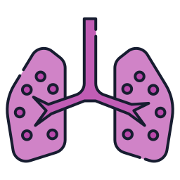 pulmones infectados icono