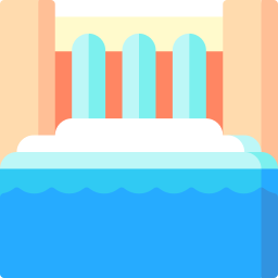hydroelektrischer damm icon