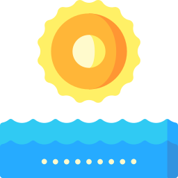 estanque solar icono