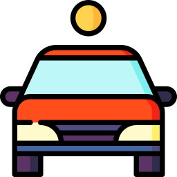 zonne auto icoon