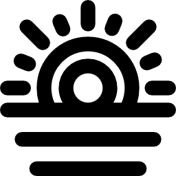 puesta de sol icono