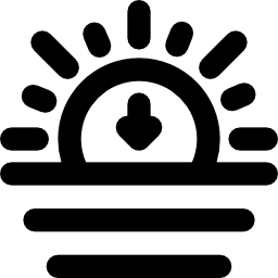 puesta de sol icono