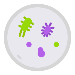 las bacterias icono
