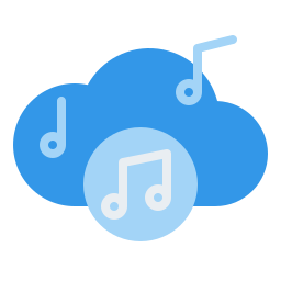 muziek wolk icoon