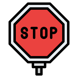 sinal de stop Ícone