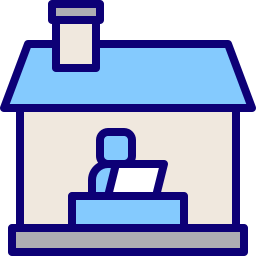 travail à domicile Icône