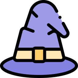 sombrero de bruja icono