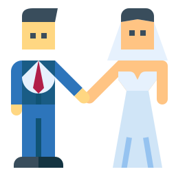 Жених и невеста иконка