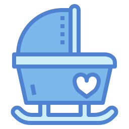 Baby crib icon