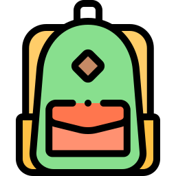 bolsa para la escuela icono