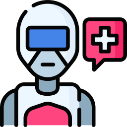 Medical robot icon