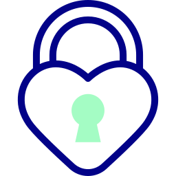 Heart lock icon