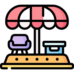 Sun umbrella icon