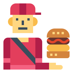 Delivery man icon
