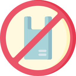 No plastic bags icon