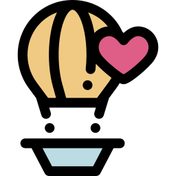 Hot air balloon icon