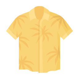 camicia hawaiana icona