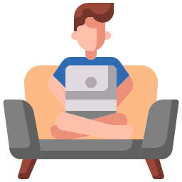 Working at home icon