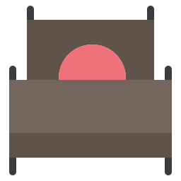 podwójne łóżko ikona