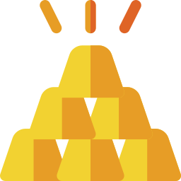 Gold stack icon