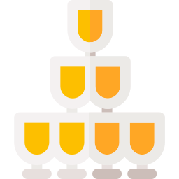 Tower of glasses icon