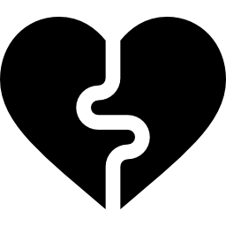 corazón roto icono