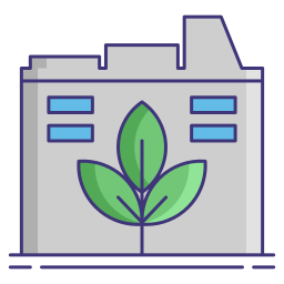 Green factory icon