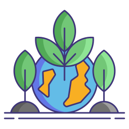 Green planet icon