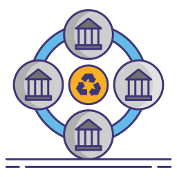 Recycling center icon