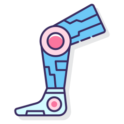 pierna robot icono