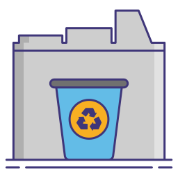 centro de reciclaje icono