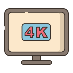 televisione 4k icona