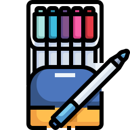 kolorowy ołówek ikona