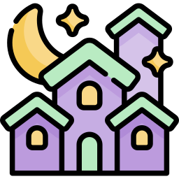 Haunted house icon