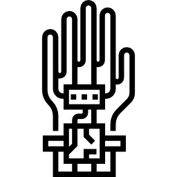 Wired gloves icon