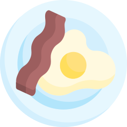 huevo y tocino icono