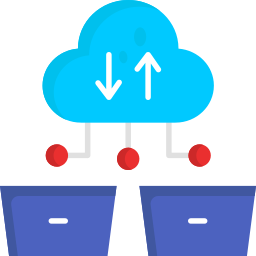 archiviazione cloud icona