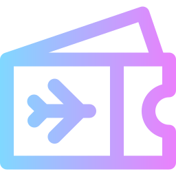 carte d'embarquement Icône