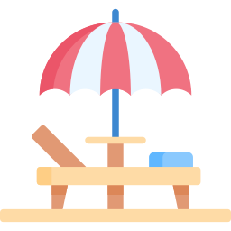 Sun umbrella icon