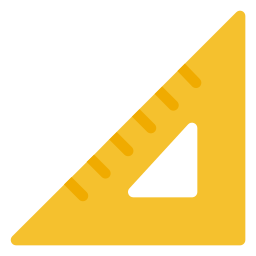 règle triangulaire Icône