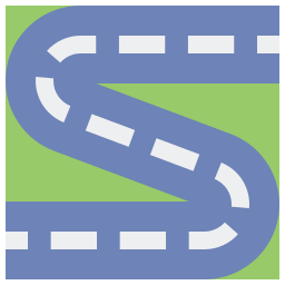 Sharp bend icon