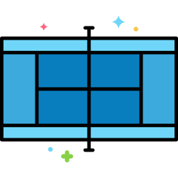campo da tennis icona