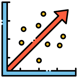 regressão linear Ícone