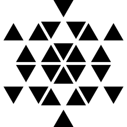 Polygonal ornament of hexagons and triangles icon