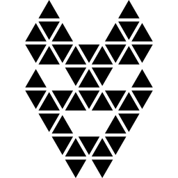 cabeza de lobo poligonal icono