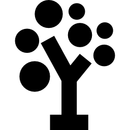 Tree with circles foliage icon